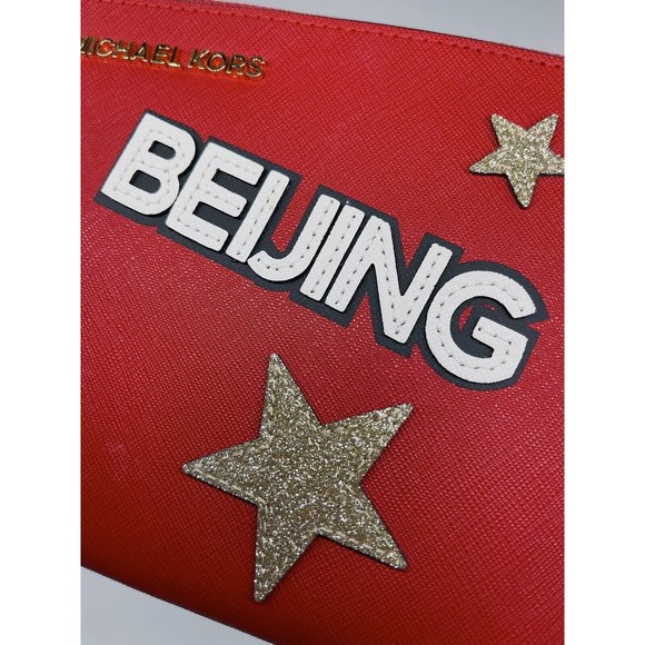 Michael Kors Limited Edition Illustrations Beijing City Zip Jet Set Clutch $128 - Picture 4 of 6